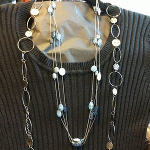 Blue and Black Necklaces